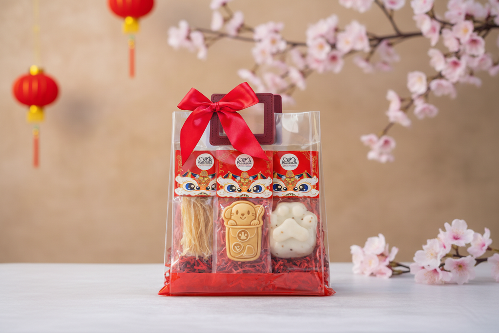 🧧 預訂PawchelinHK 寵物賀年禮盒｜風乾海味 + 蘿蔔糕 + 新年曲奇